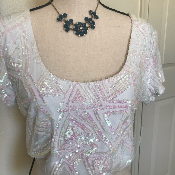 Sequin Crop Top - Picture 3 of 4